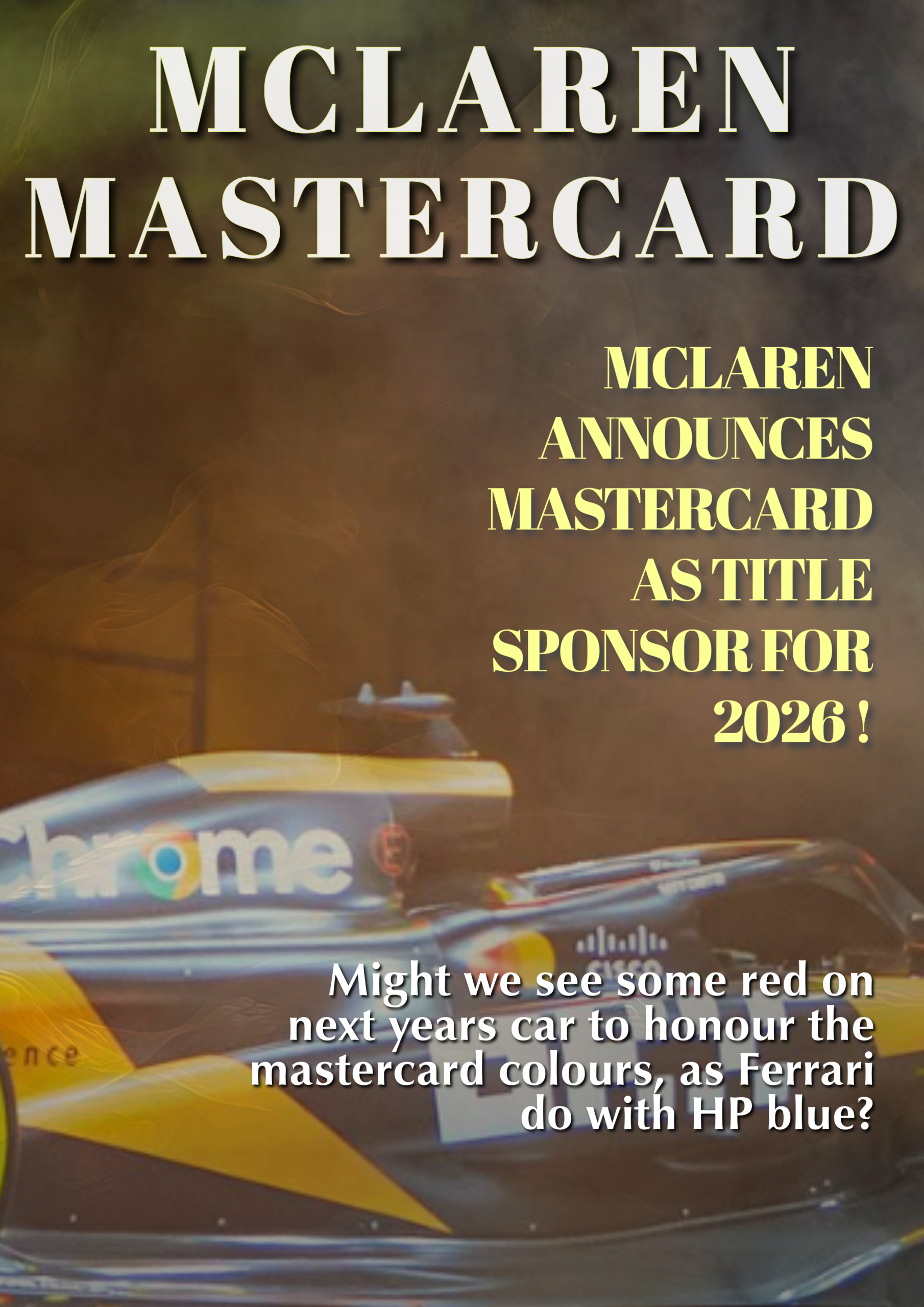 McLaren names Mastercard as Title Partner from 2026